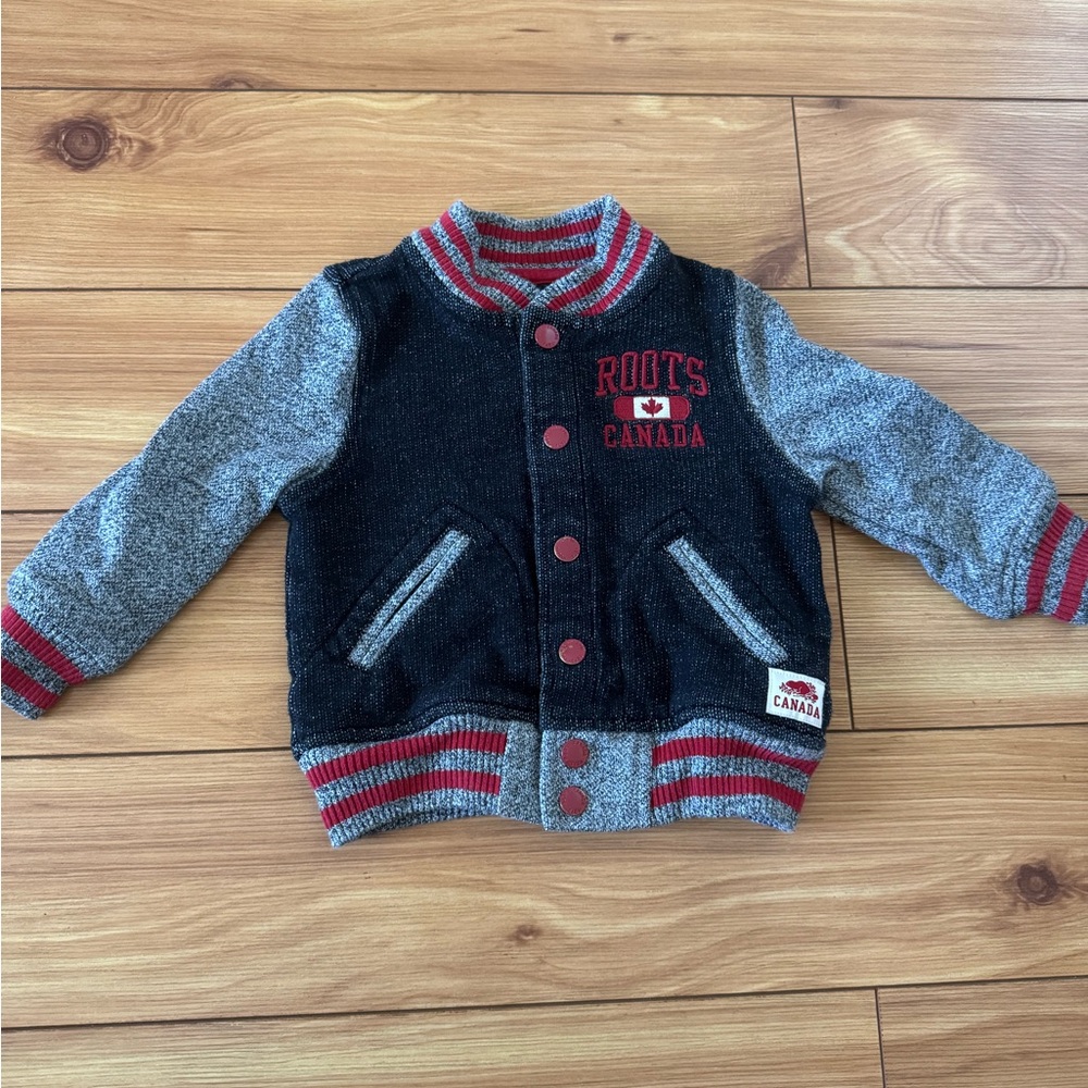 Roots Canada Baby Toddler Varsity Letterman Style Jacket Size 12-18 Months